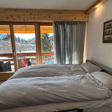 Flat In Sur Ollon, Amethyste, For 4, With Two Double Beds, Balcony And 75m To Ski-train * 빌라쉬르올롱