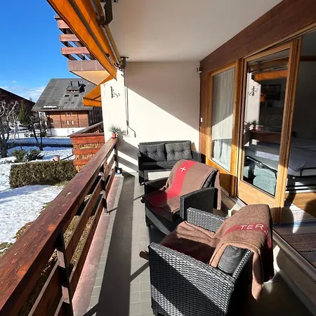 아파트 Flat In Sur Ollon, Amethyste, For 4, With Two Double Beds, Balcony And 75m To Ski-train 빌라쉬르올롱