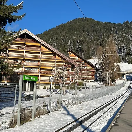 Daire Flat In Sur Ollon, Amethyste, For 4, With Two Double Beds, Balcony And 75m To Ski-train Villars-sur-Ollon