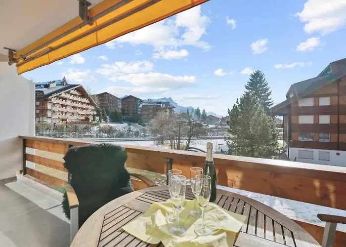 Flat In Sur Ollon, Amethyste, For 4, With Two Double Beds, Balcony And 75m To Ski-train Appartamento