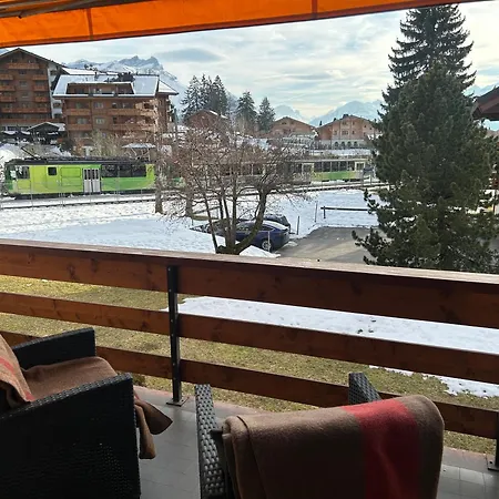 Flat In Sur Ollon, Amethyste, For 4, With Two Double Beds, Balcony And 75m To Ski-train Villars-sur-Ollon