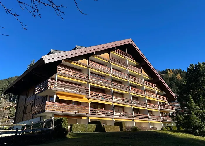 Flat In Sur Ollon, Amethyste, For 4, With Two Double Beds, Balcony And 75m To Ski-train Villars-sur-Ollon
