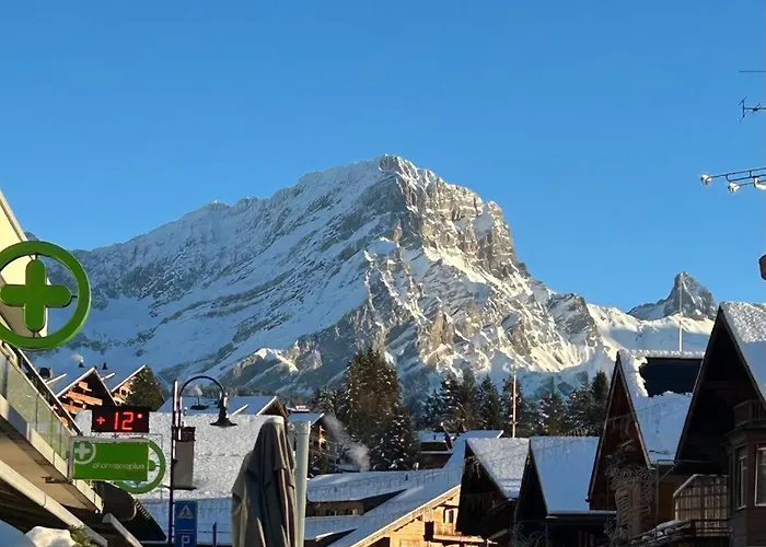 Flat In Sur Ollon, Amethyste, For 4, With Two Double Beds, Balcony And 75m To Ski-train Apartman Villars-sur-Ollon