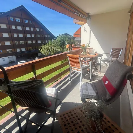 Flat In Sur Ollon, Amethyste, For 4, With Two Double Beds, Balcony And 75m To Ski-train