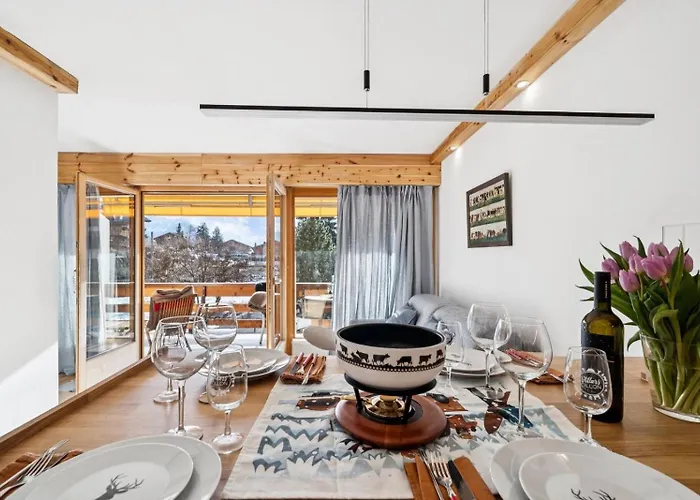 Flat In Sur Ollon, Amethyste, For 4, With Two Double Beds, Balcony And 75m To Ski-train アパート ヴィラール・シュル・オロン